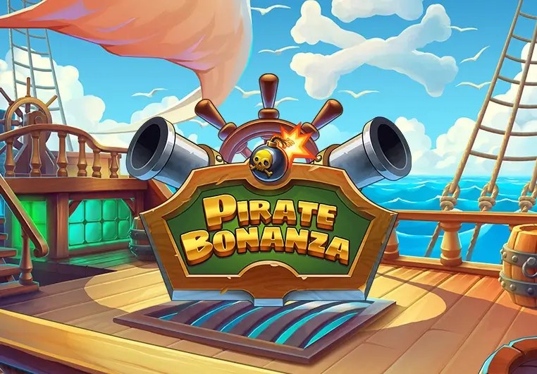 Pirate Bonanza Slot slot logo by Backseat Gaming at PlayMojo Casino