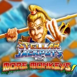 Stellar Jackpots with More Monkeys slot visual from Lightning Box Game available on playmojocasino.eu